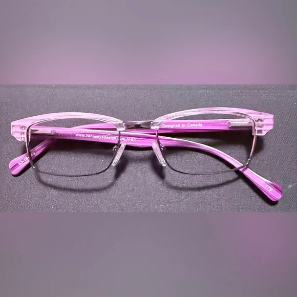 New Purple designer Rectangular Eyeglass frames - Picture 4 of 11